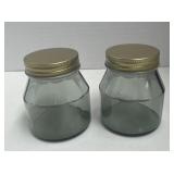 Set of two decorative jars with lids food safe 3