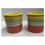 Colorful dip chillers set of two place ice in