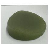 Green glass paperweight or massage stone very