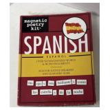 Spanish magnetic poetry kit Lovingly used