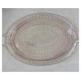 Pink depression antique platter produced between