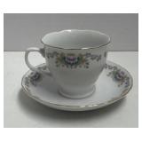 Vantage lotus flower tea cup, and saucer, used