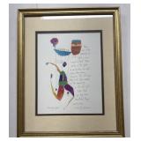 Story people packets of light framed print gold