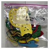 Animal lacing cards, good condition fairy but