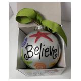 Believe Christmas ornament 4 1/2 inches Very
