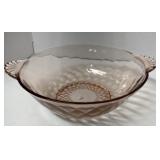 Pink depression, antique berry bowl 9 1/2ï¿½ x 8ï¿½