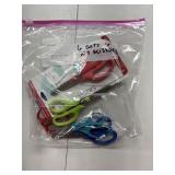 6 childrenï¿½s scissors and 1 easy squeeze pair