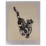 Original signed cat painting unframed 11 x 14ï¿½.