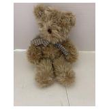 America stuffed bear 14ï¿½ blue and brown plaid bow