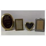 Four assorted metal picture frames Good