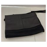 The Sak purse, black and gray leather shoulder