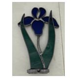 Stained glass, iris, art, green, and blue