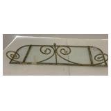 Glass shelf and brass holder for wall 18ï¿½ x 5