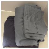 Blue grey sheet set, good condition queen size 2