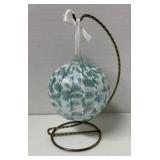 Vintage blown glass orb by Earl James on