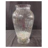 Large glass vase with decorative glass balls