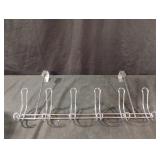 Metal over-the-door hanger with 6 hooks