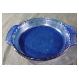 Vintage Anchor Hocking cobalt blue glass pie dish