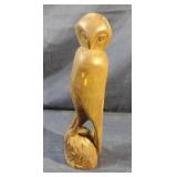 Hand carved wooden owl statue 8' tall