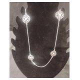 Silver toned fashion necklace