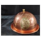 Vintage copper domed food server