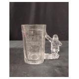 1997 Coca Cola Vending Machine Glass Mug Santa