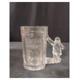 1997 Coca Cola Vending Machine Glass Mug Santa