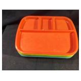 Plastic divided trays. 8 total