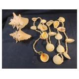 String of seashells and conchs