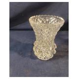 Vintage diamond cut crystal vase