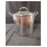 Stainless steel stock pot with lid