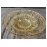 Vintage Federal Glass Madrid Amber 11' Console