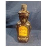Vintage Kahlua Tiki Aztec Amber Glass Liquor