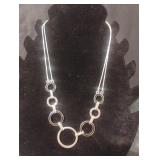 Silver toned fashion necklace