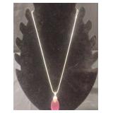 Silver toned charmed necklace