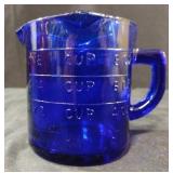 Vintage cobalt blue measuring cup