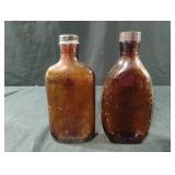 Vintage brown glass bottles