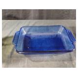 Vintage Anchor Hocking cobalt blue glass baking