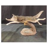 Vintage resin wolf figurine statue