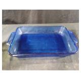 Vintage Anchor Hocking cobalt blue glass baking