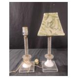 Vintage Crystal candlestick Lamps
