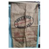 Coffee burlap bag-100% Kona Coffee. 22 x 38