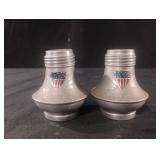 Vintage US Army aluminum salt and pepper shaker