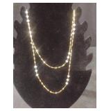 Gold tone and pearl necklace