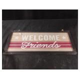 Welcome Friends wood sign