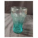 Coca-Cola teal colored glass