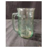 Vintage green glass Coca-Cola mug,