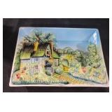 Vintage Ceramic 3D Relief Display Plate