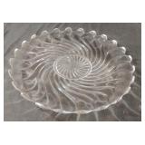 Vintage Fostoria Colony Swirl crystal plate