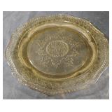 Vintage Federal Glass 'Patrician Amber' serving